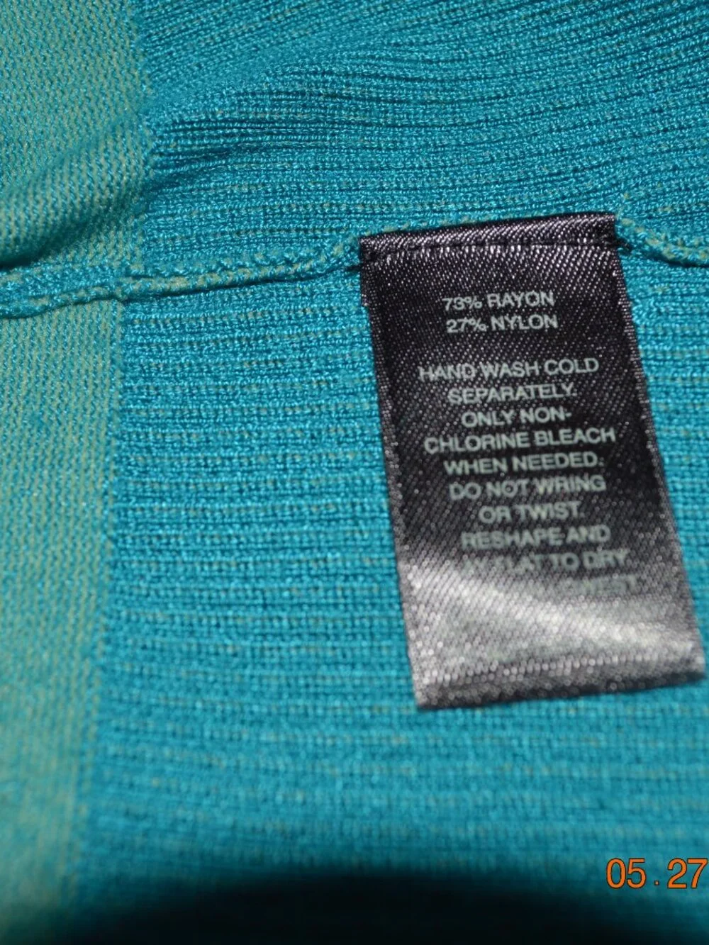 White House Black Market Women’s Large Turquoise Button Down Cardigan